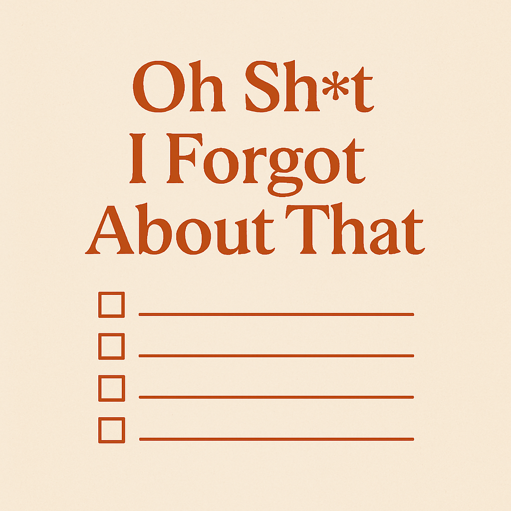 I forgot about that checklist